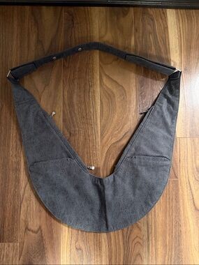 Sash Brand Dark Gray Crescent Sling Bag -no  tags but never been used !!